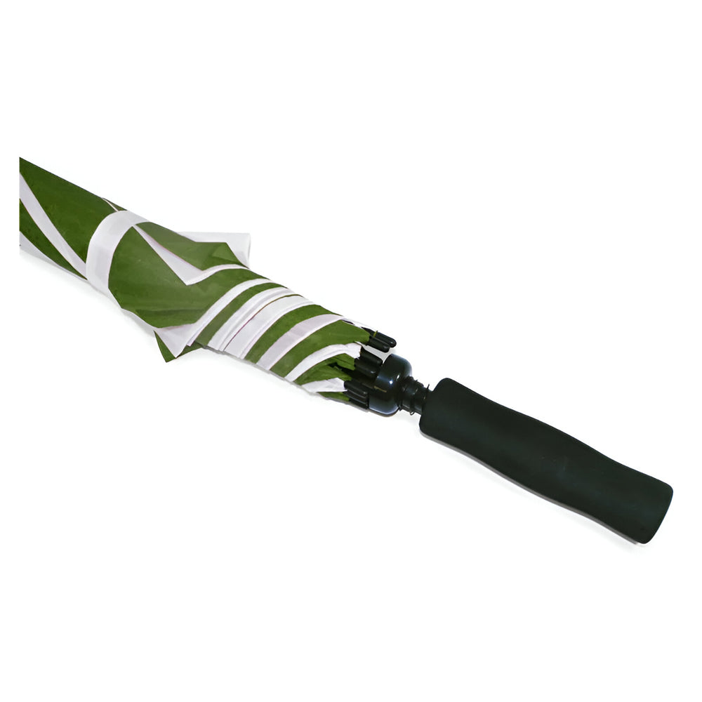 Umbrella - Large 60" Sublimation Golf Umbrellas - GREEN/ WHITE