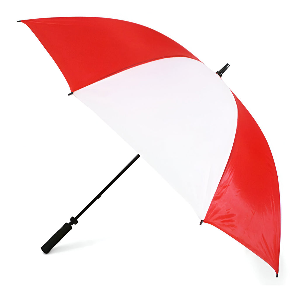 Umbrella - Large 60" Sublimation Golf Umbrellas - RED/ WHITE