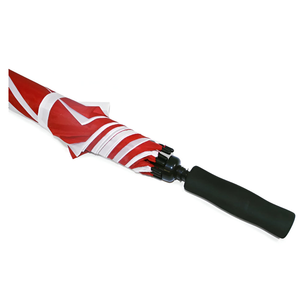 Umbrella - Large 60" Sublimation Golf Umbrellas - RED/ WHITE