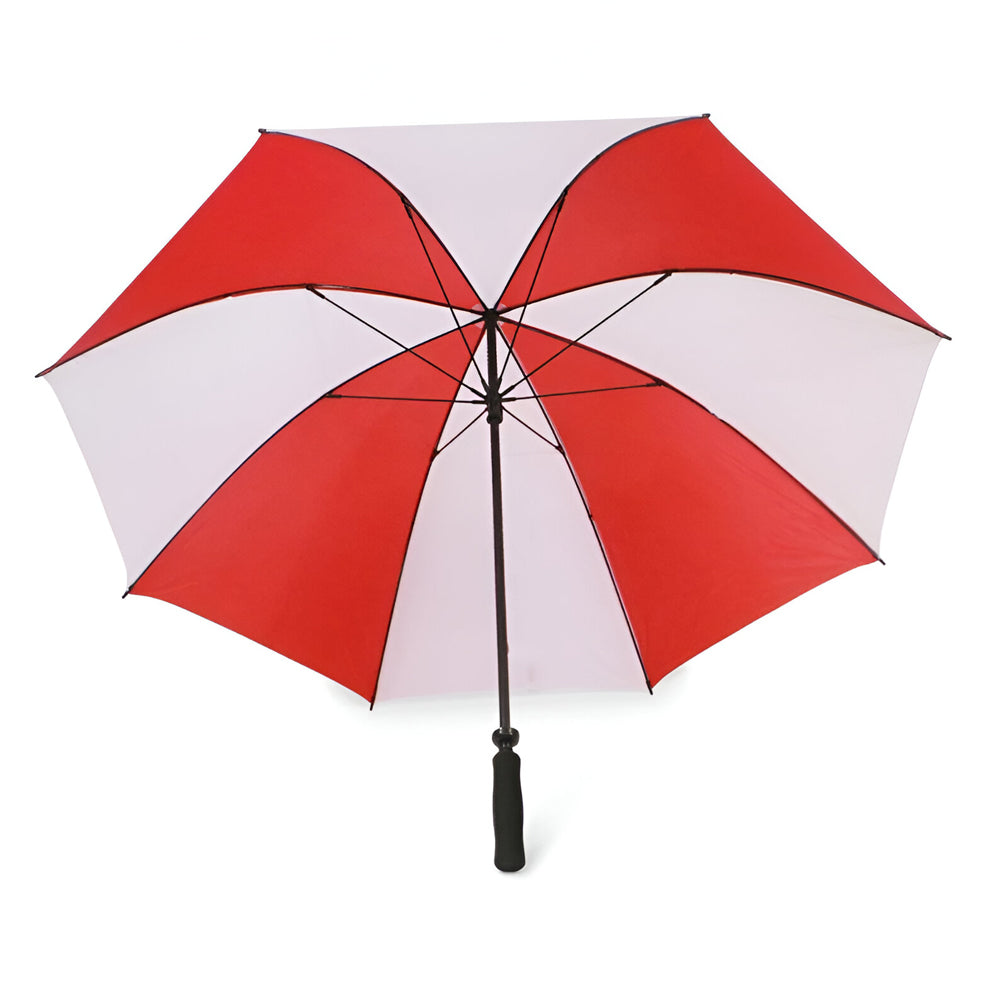 Umbrella - Large 60" Sublimation Golf Umbrellas - RED/ WHITE