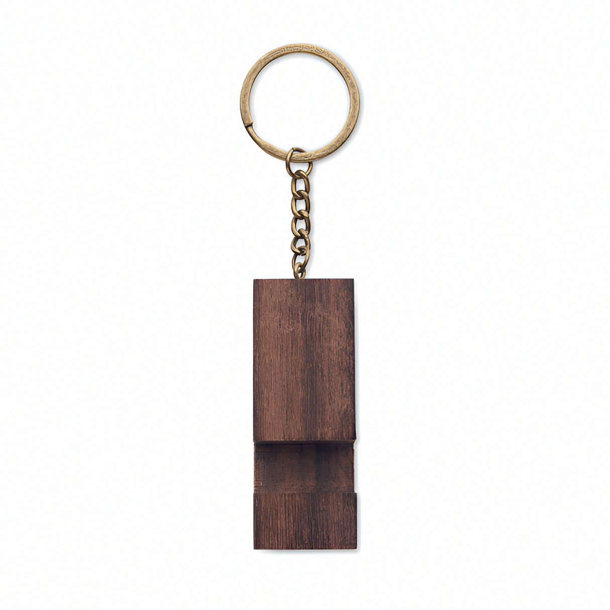 Walnut Wood Keyring with Built-In Phone Stand