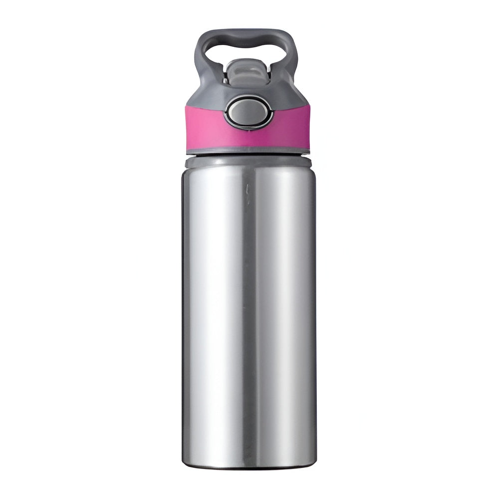 Wasserflaschen - 6er-Pack x EXPLORER - 650ml - SILBER/SCHWARZ