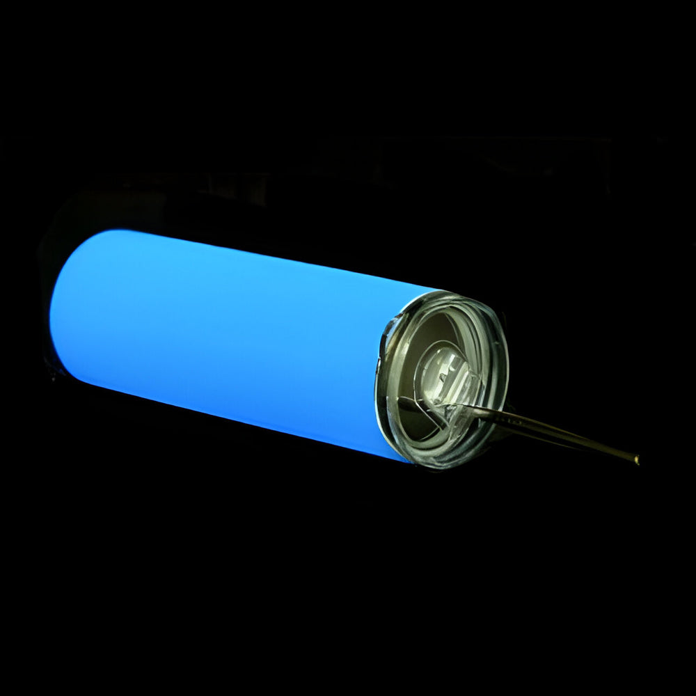 600ml Stainless Steel Sublimation Tumbler - Glow In Dark - Blue