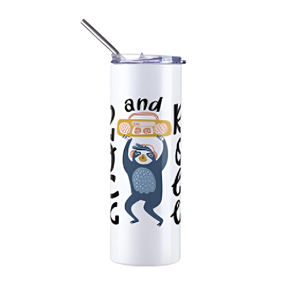 600ml Stainless Steel Sublimation Tumbler - Glow In Dark - Green
