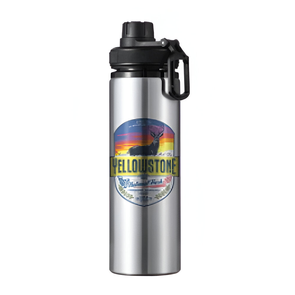 Bouteilles d'eau - PROVENTURER - Bouteille Flip 850ml - ARGENT/NOIR