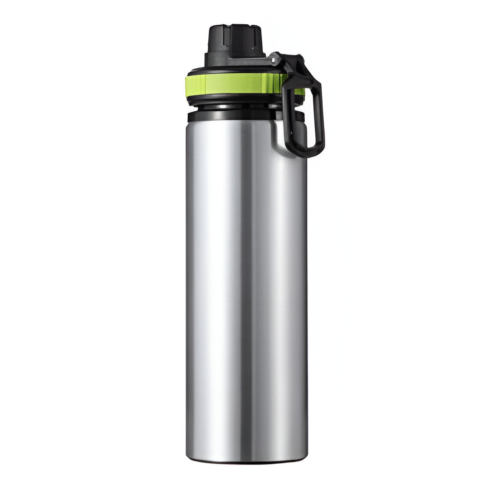 Sublimation Water Bottle - Proventurer 850ml - SILVER / GREEN