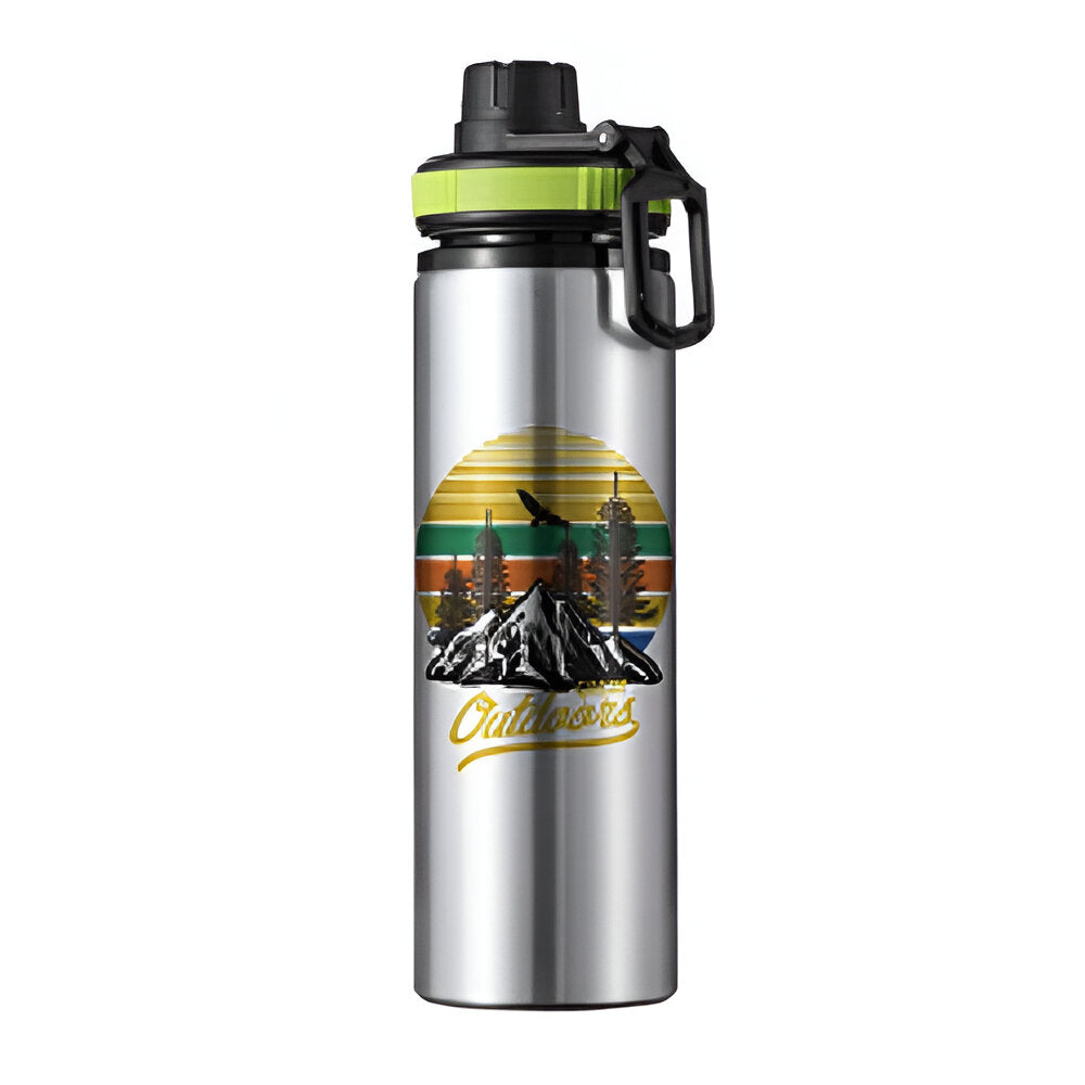 Sublimation Water Bottle - Proventurer 850ml - SILVER / GREEN