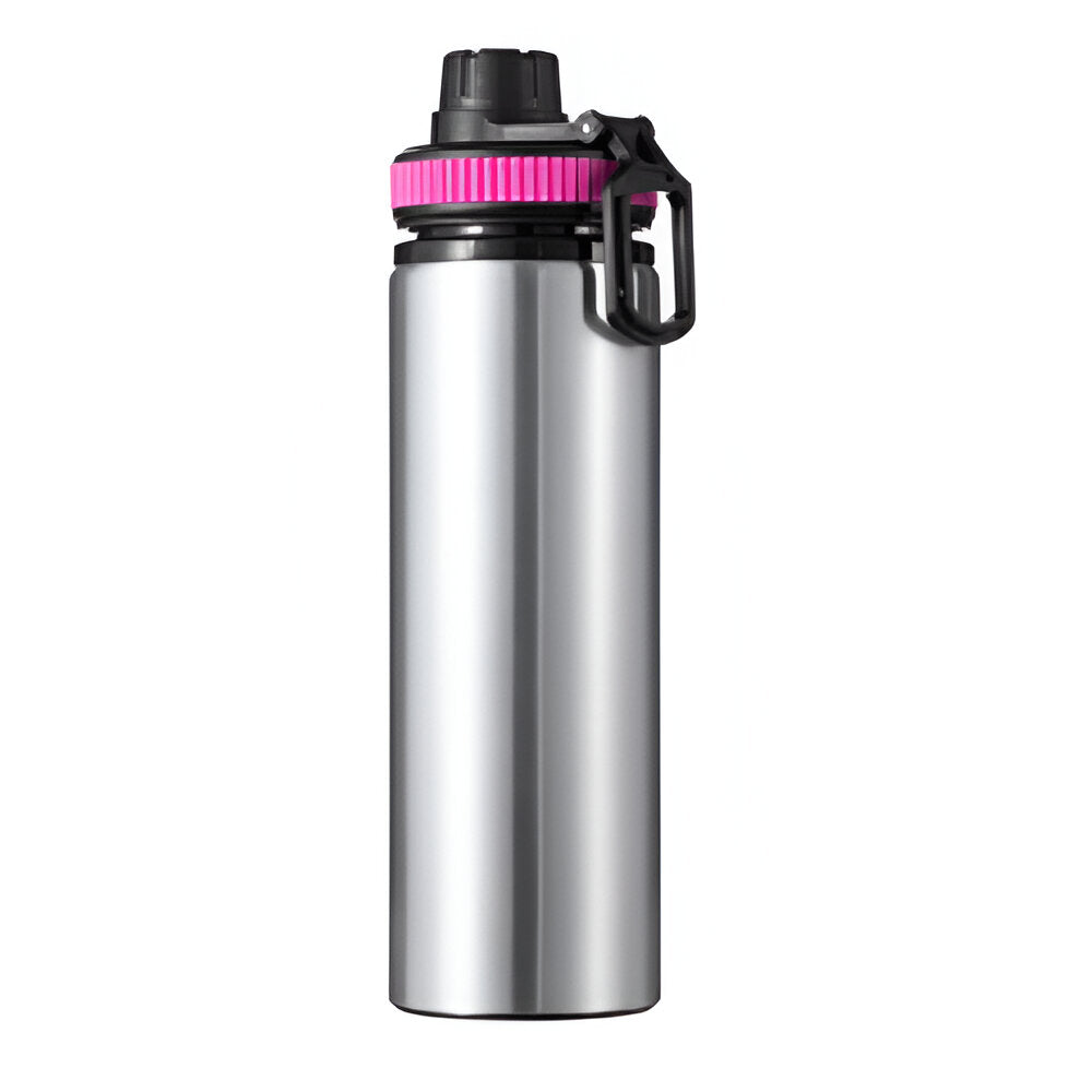 Sublimation Water Bottle - Proventurer 850ml - SILVER / PINK