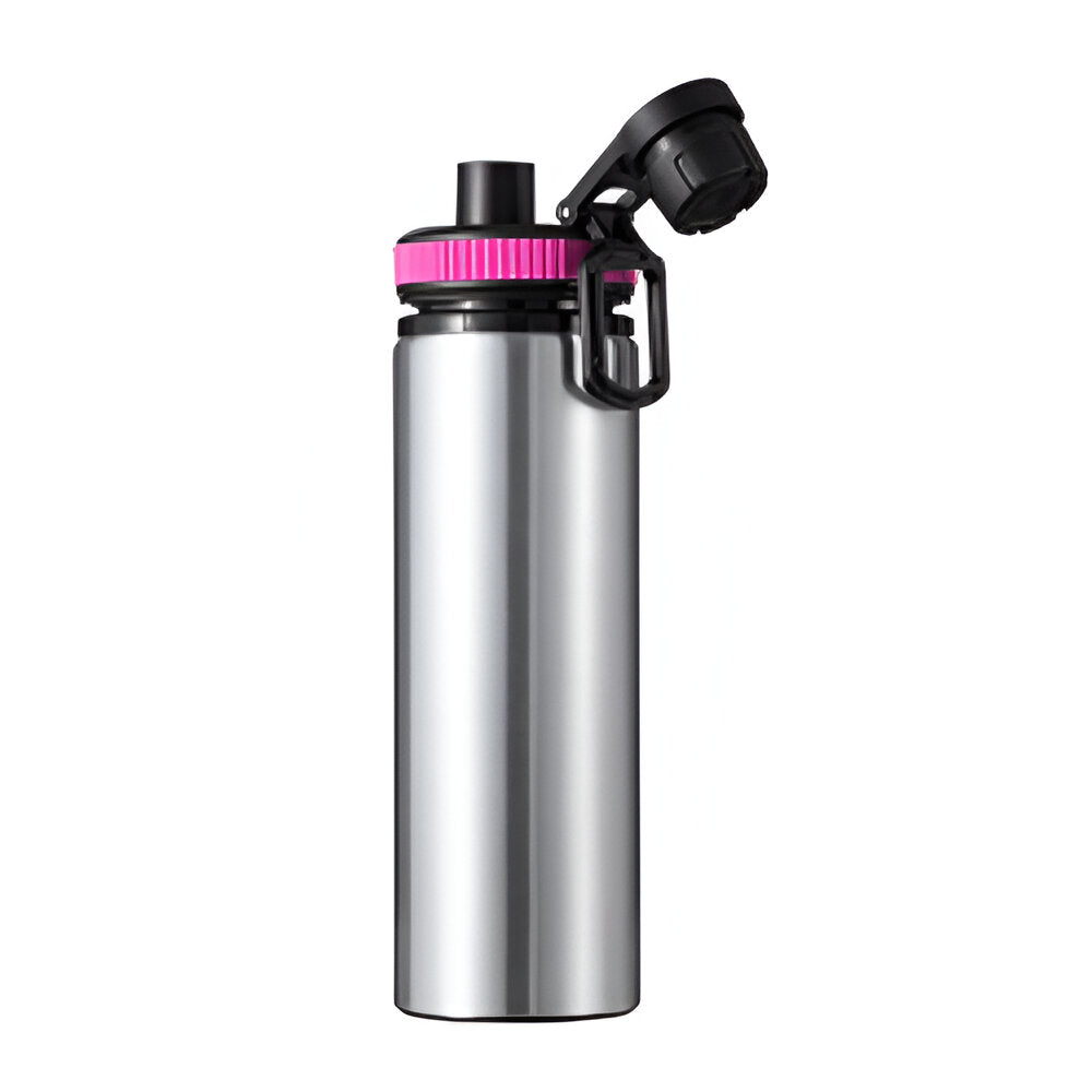 Sublimation Water Bottle - Proventurer 850ml - SILVER / PINK