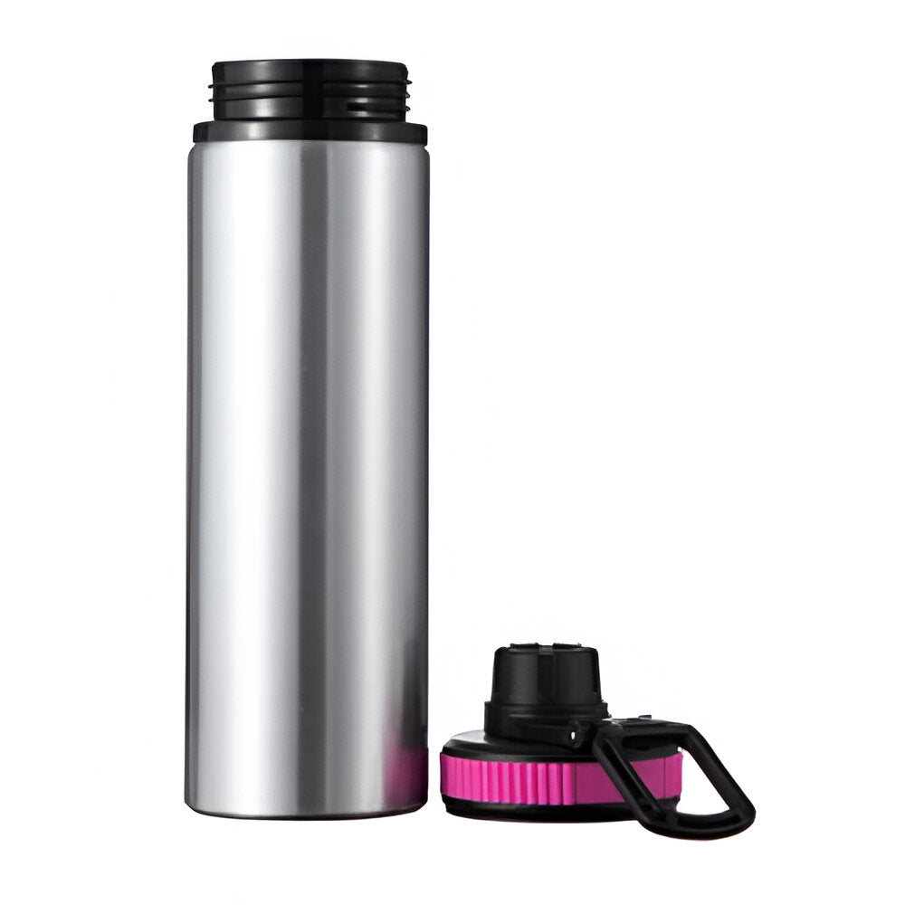 Sublimation Water Bottle - Proventurer 850ml - SILVER / PINK