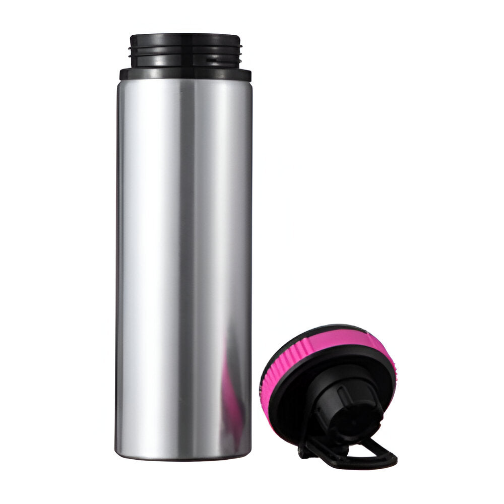 Sublimation Water Bottle - Proventurer 850ml - SILVER / PINK