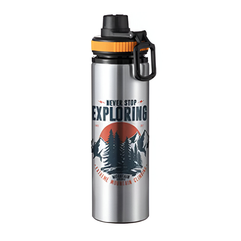 Sublimation Water Bottle - Proventurer 850ml - SILVER / YELLOW