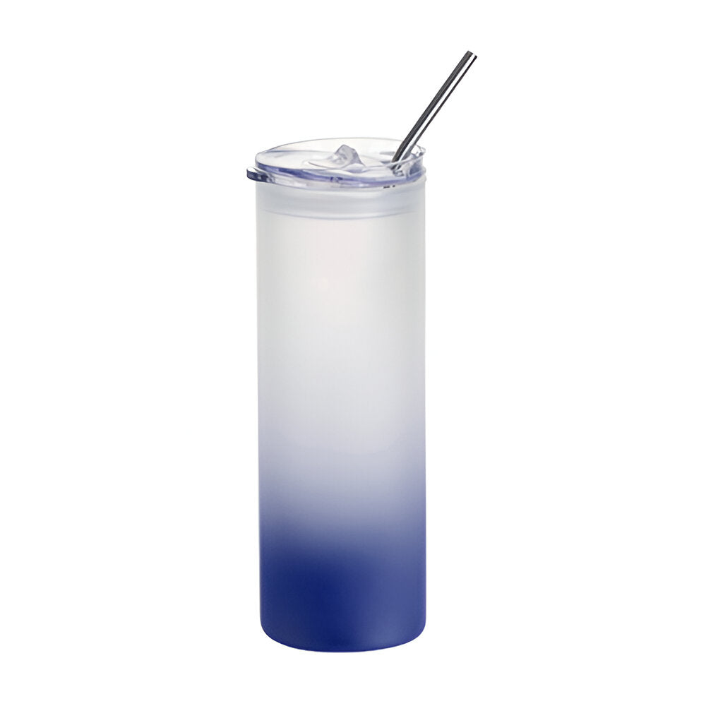 Bouteilles d'eau - Slim Inox - BLANC - Gobelet 600 ml avec paille