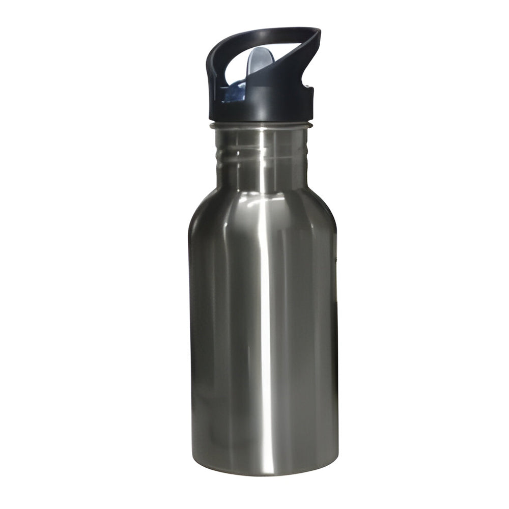 Bouteilles d'eau - Dessus en Paille - ACIER INOXYDABLE - 500ml - Argent