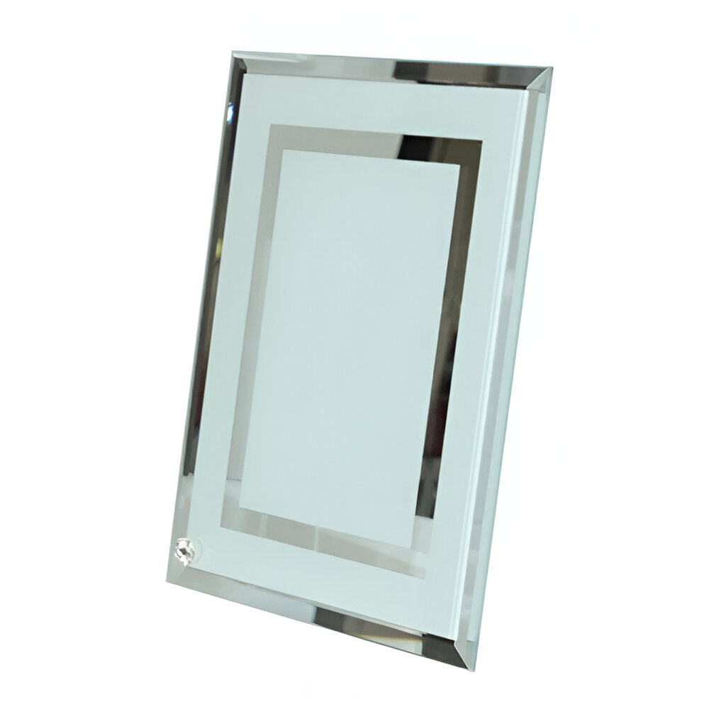 Sublimation Glass Picture Frame – Double Mirror Edge - 23 × 18 cm