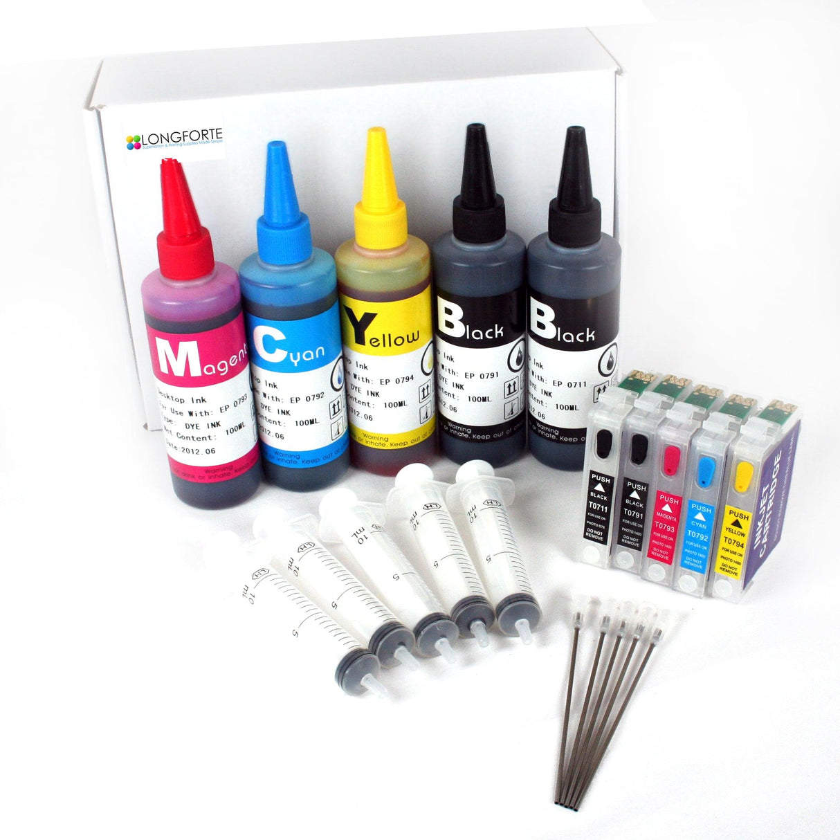 Epson Compatible Starter Set E5 Cartridge Number: T0711H-T0714 2BK - Longforte Trading Ltd