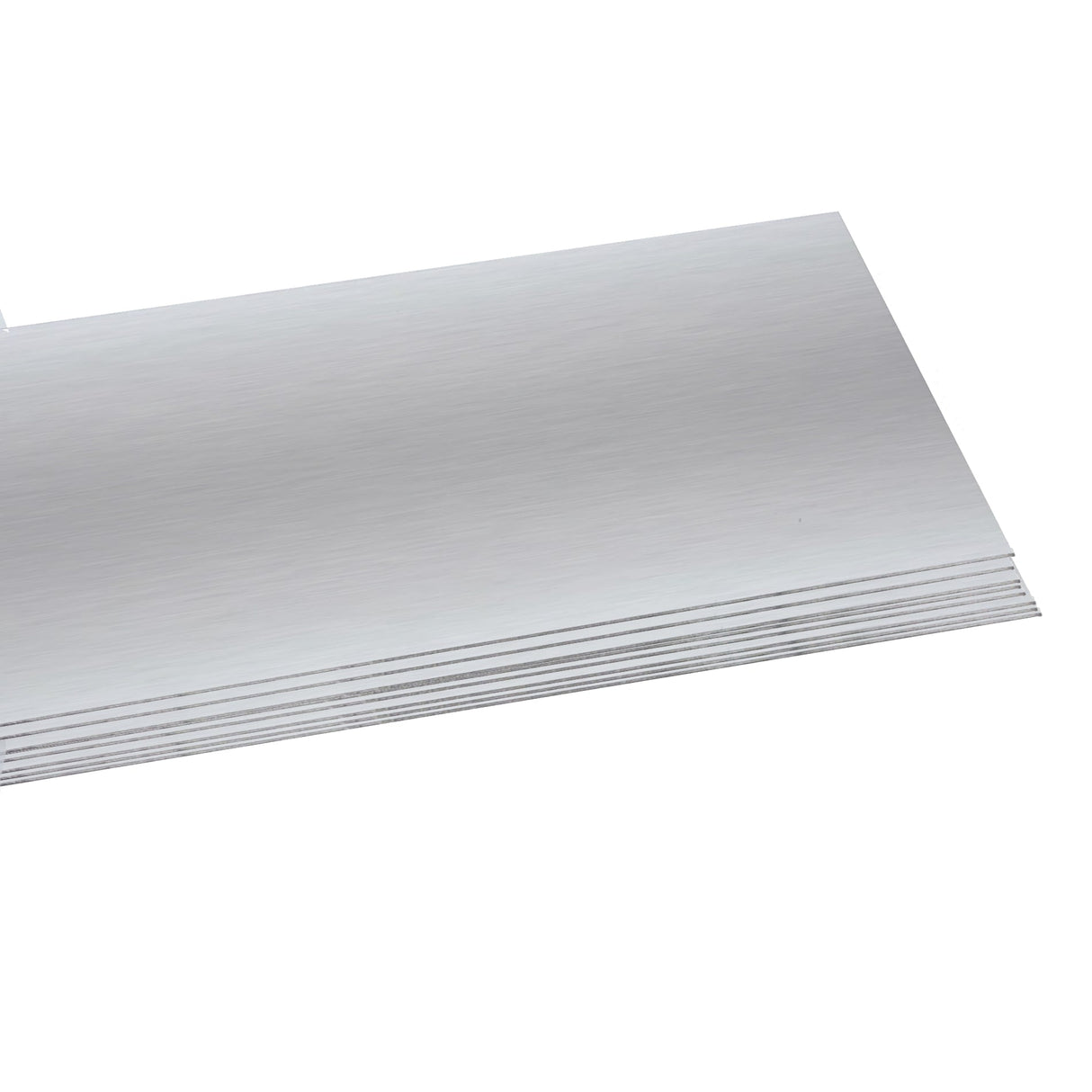 Metal Sheets - 10 x Aluminium Sheets - BRUSHED SILVER - 4" x 6" (10.1cm x 15.2cm)