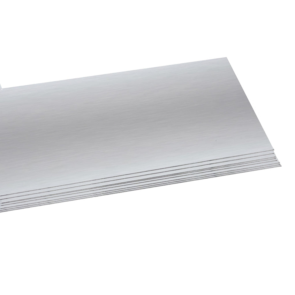 Metal Sheets - 10 x Aluminium Sheets - BRUSHED SILVER - 8