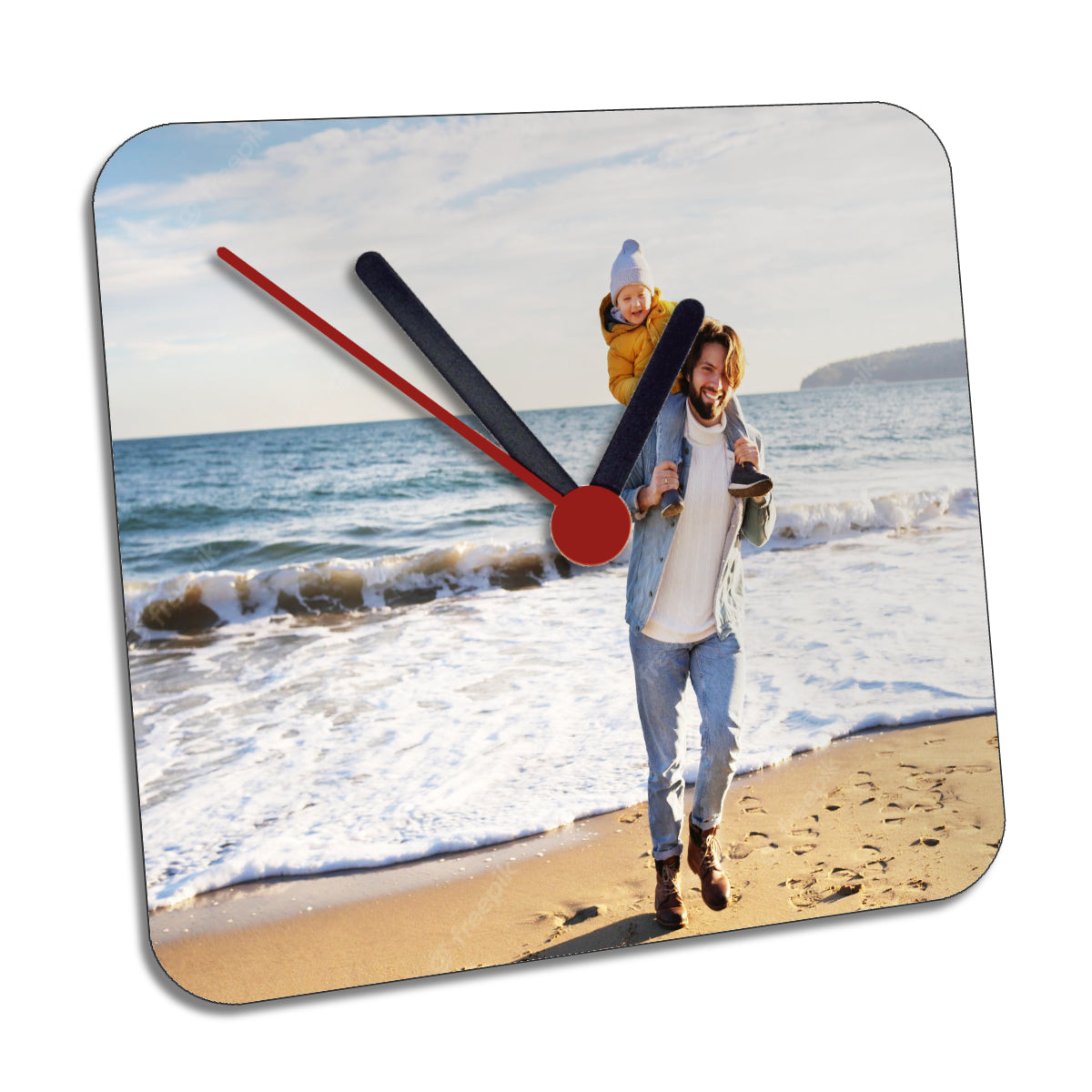 Clock - 1.15mm ALUMINIUM - Square - 22.8cm Wall Clock - Longforte Trading Ltd