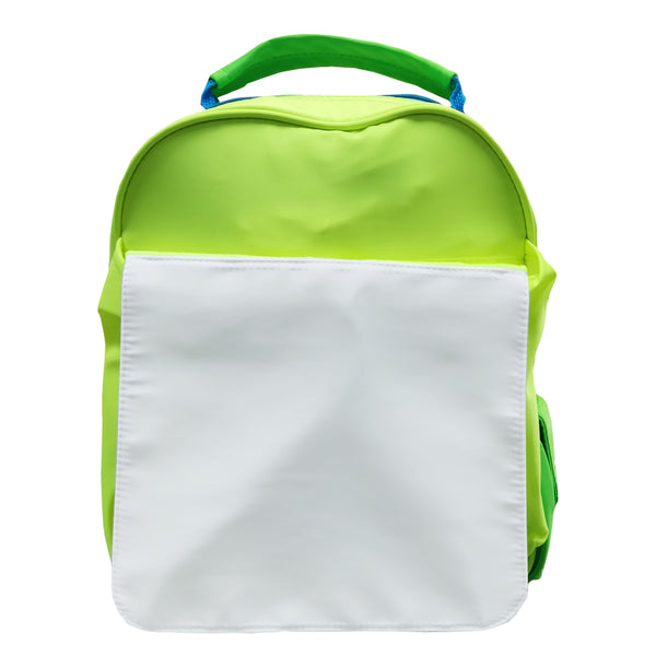 Bags - Neon Backpacks with Flap - Green and Blue Hi Vis - 33cm x 31cm x 8cm - Longforte Trading Ltd