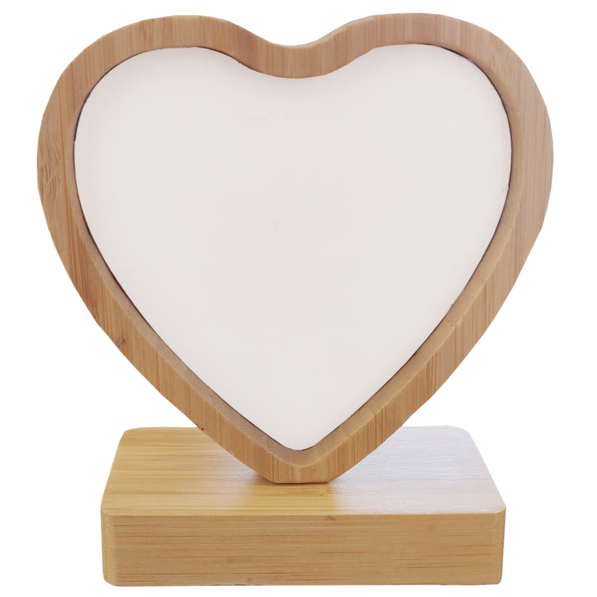 Photo Frame - Bamboo/ MDF - Revolving Magnetic Frame - Heart