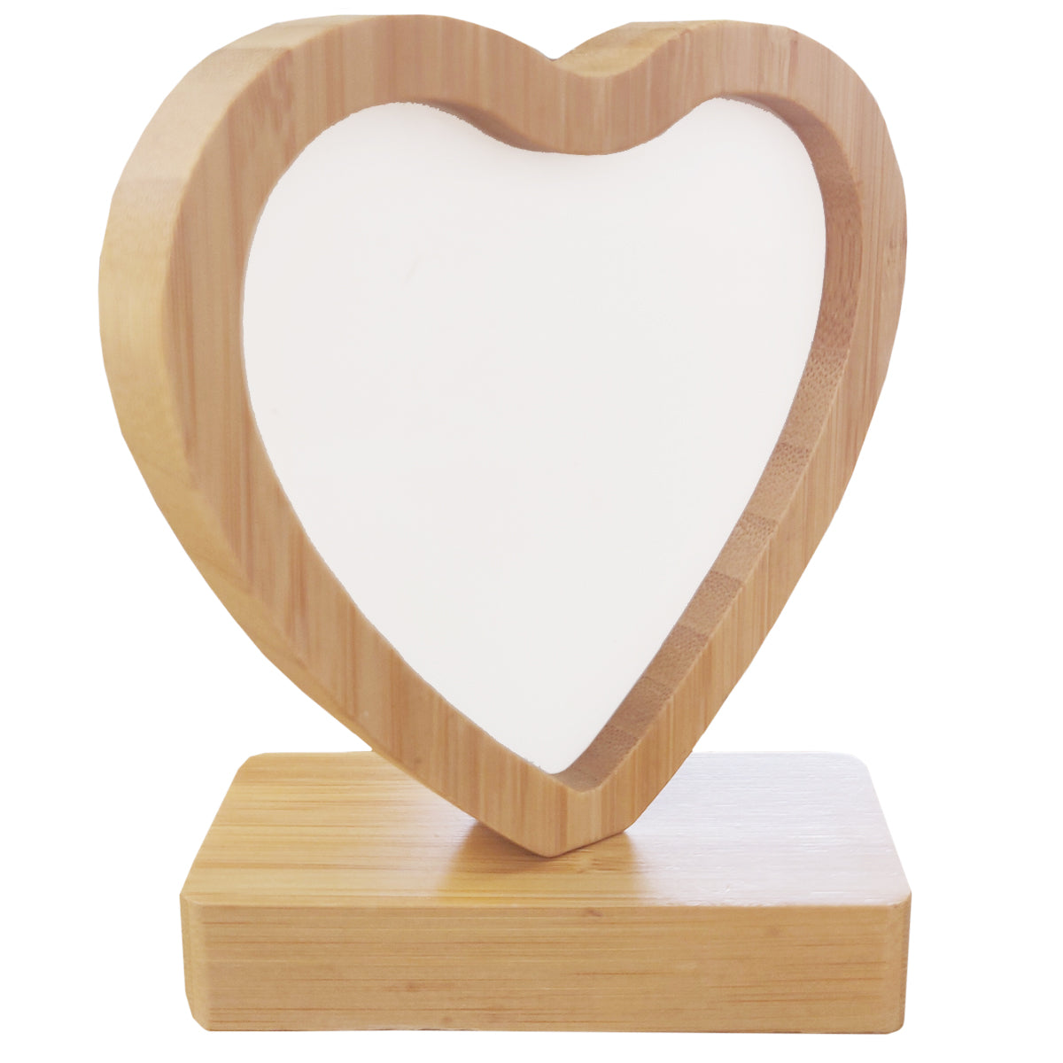 Photo Frame - Bamboo/ MDF - Revolving Magnetic Frame - Heart