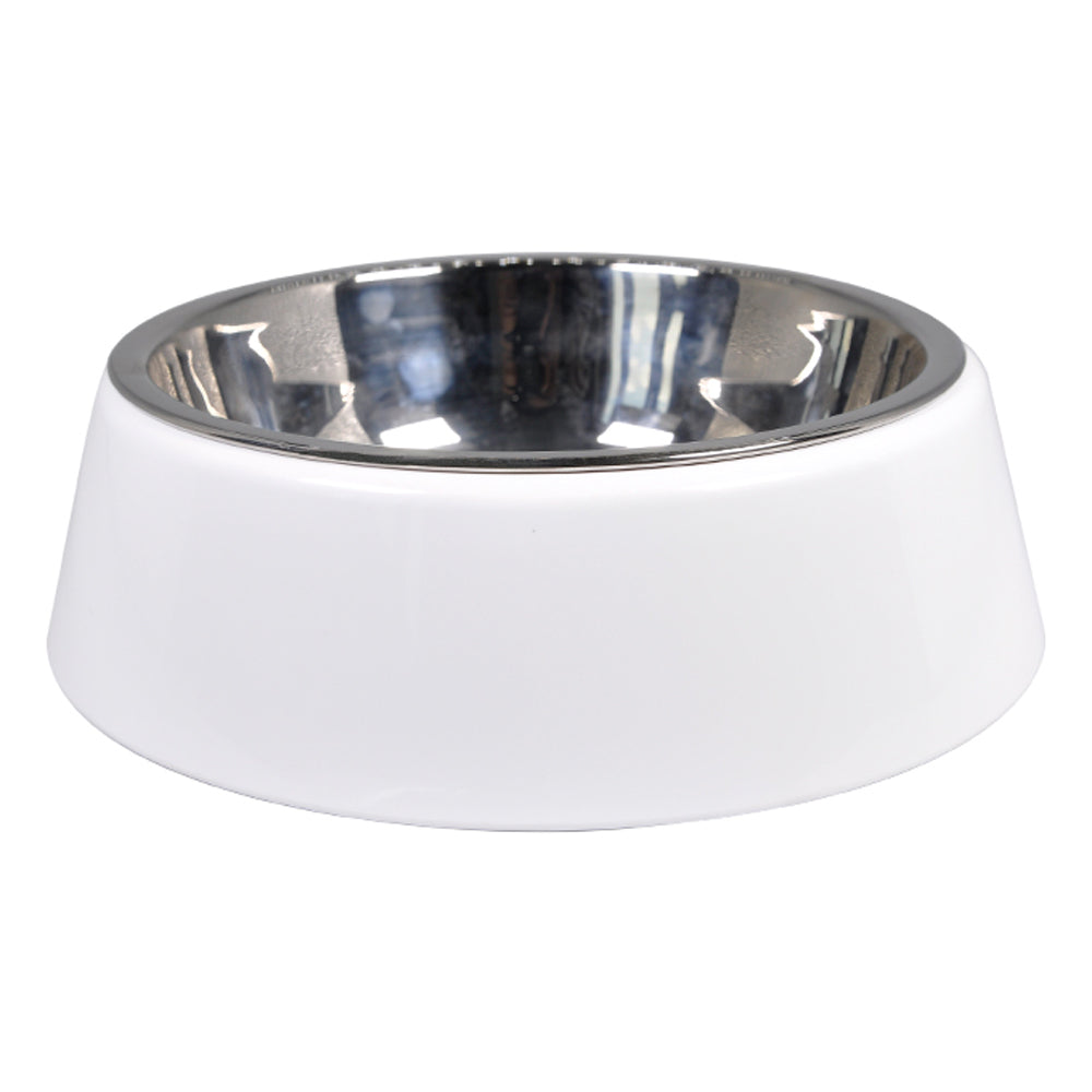 Bowls - Stainless Steel and Polymer - Pet Bowl - 18cm x 21cm x 5.8cm - Longforte Trading Ltd