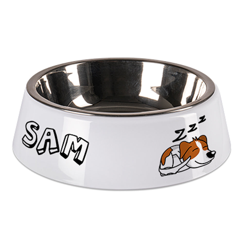 Bowls - Stainless Steel and Polymer - Pet Bowl - 18cm x 21cm x 5.8cm - Longforte Trading Ltd