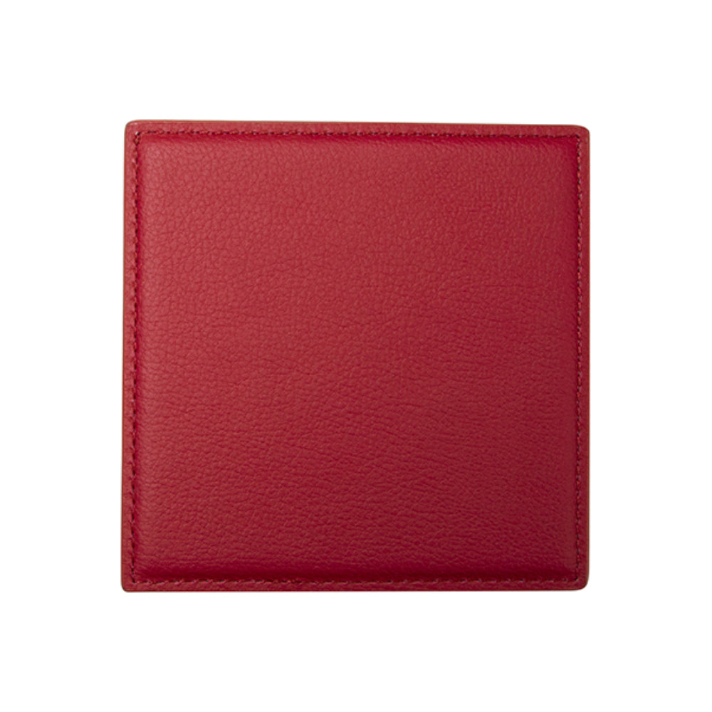 Engravables - PU LEATHER - Coaster - SQUARE - 10cm - Red - Longforte Trading Ltd