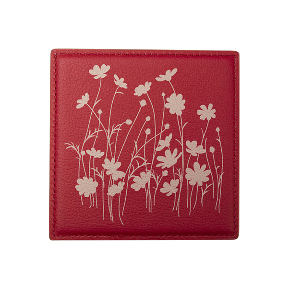 Engravables - PU LEATHER - Coaster - SQUARE - 10cm - Red - Longforte Trading Ltd