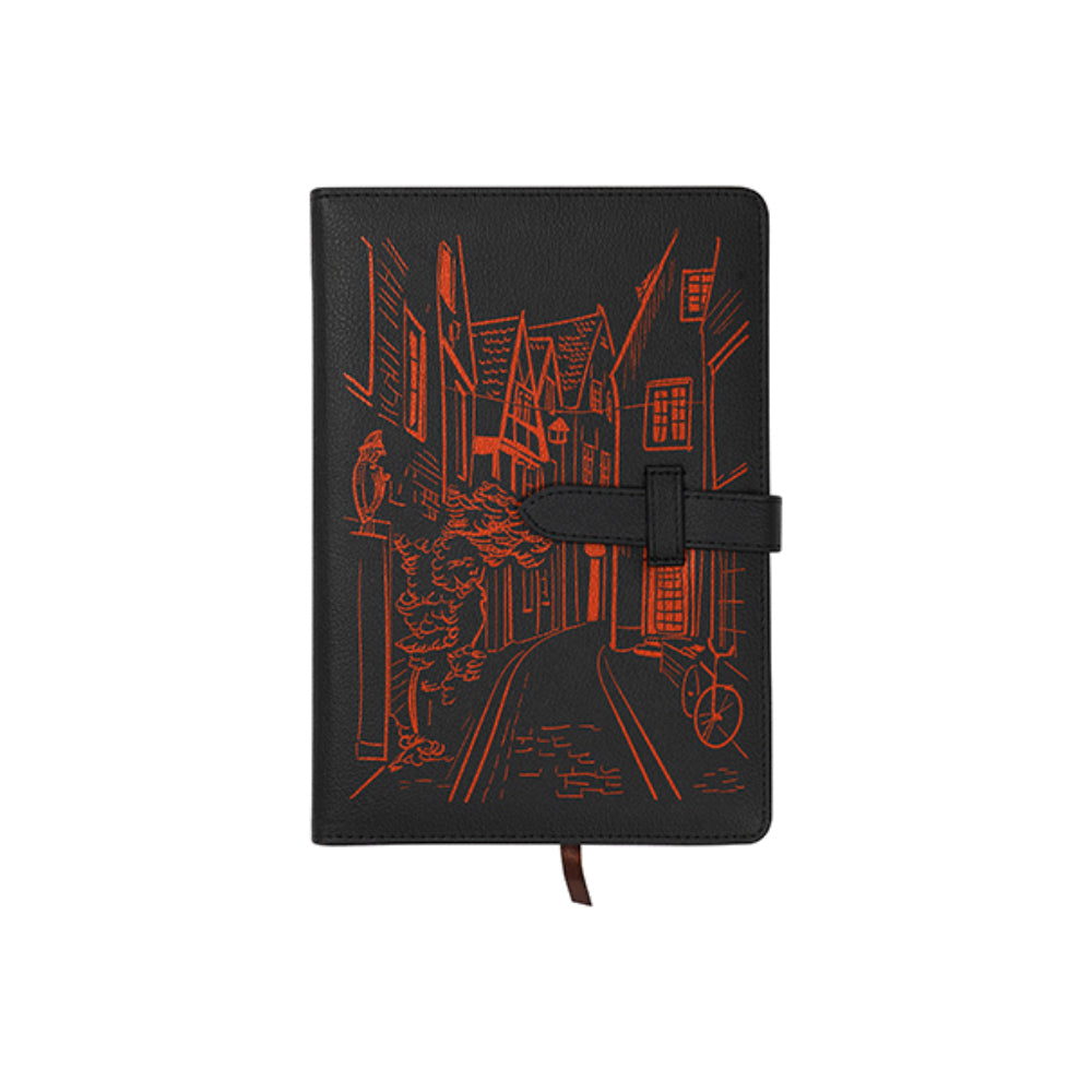 Engravables - PU LEATHER - A5 Notebook - Black - Longforte Trading Ltd