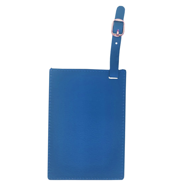Engravables - PU LEATHER - Luggage Tag - 7.8x 11.4cm - Blue - Longforte Trading Ltd
