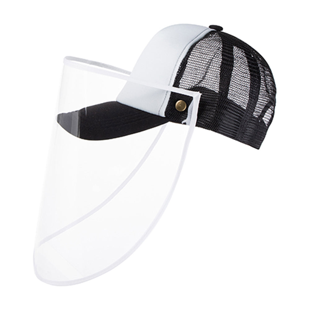 Apparel - Cap with Face Shield - ADULT - Black - Longforte Trading Ltd