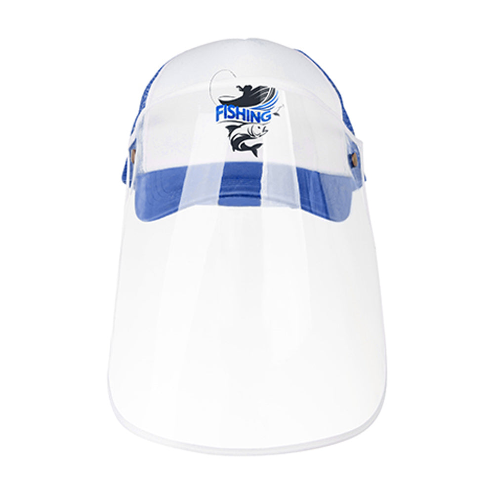 Apparel - Cap with Face Shield - ADULT - Blue - Longforte Trading Ltd