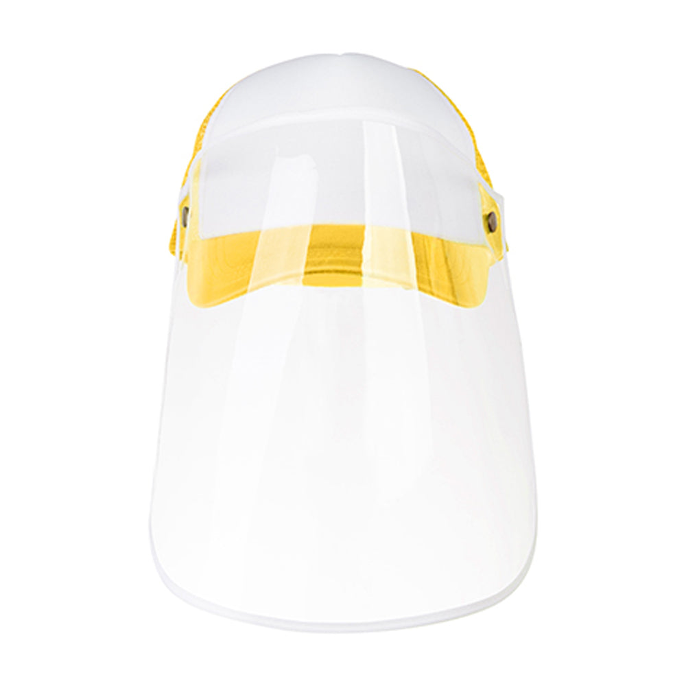 Apparel - Cap with Face Shield - ADULT - Yellow - Longforte Trading Ltd
