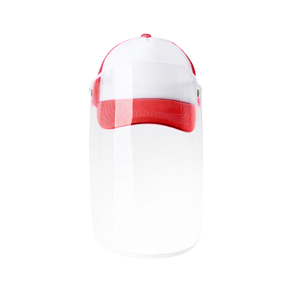 Apparel - Cap with Face Shield - CHILDRENS - Red - Longforte Trading Ltd
