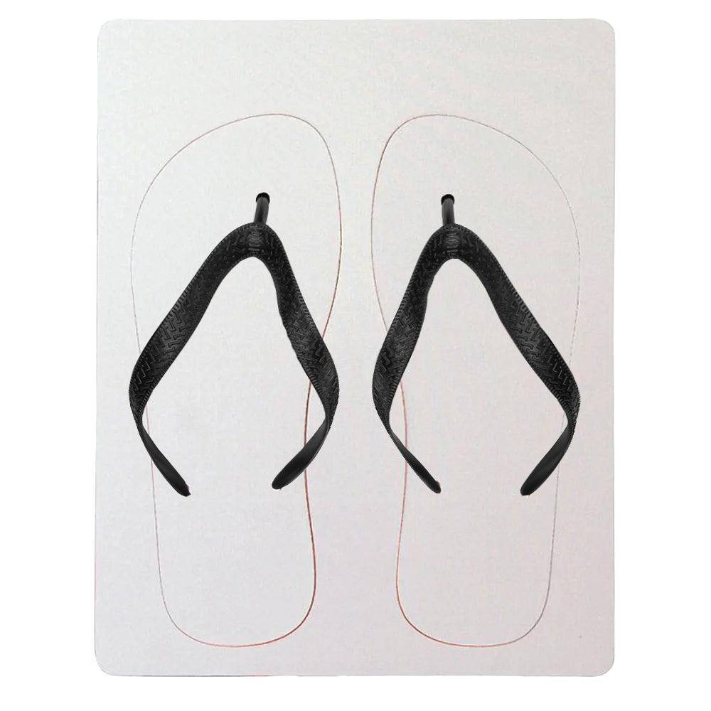Flip Flops - Adult Size - Black Straps - Large - Longforte Trading Ltd