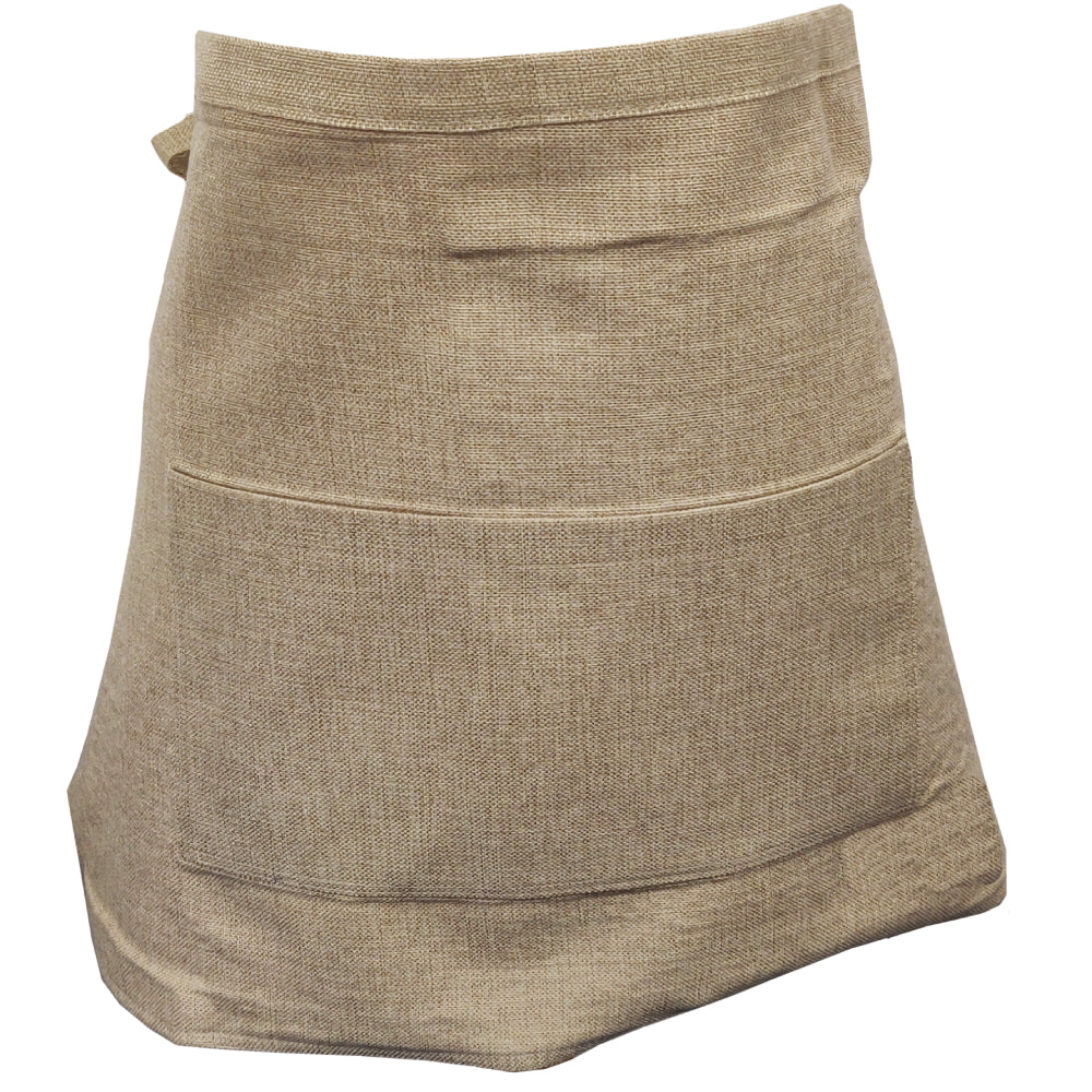 Apron - Faux Burlap Bistro Apron with Pocket - 44cm x 70 - Longforte Trading Ltd