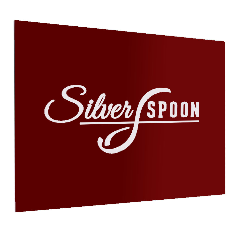 LASER ENGRAVABLE - 0.45mm Aluminium Sheets - Gloss Red/ Silver - 30.5cm x 61cm - Pack of 5