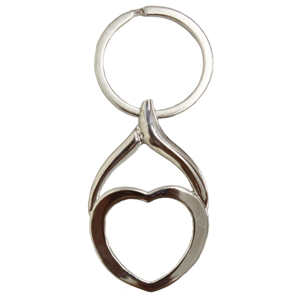 10 x Sublimation Metal Keyrings - Heart Shape