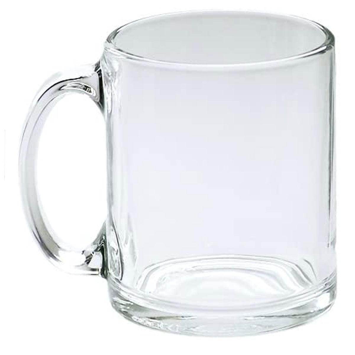 Mugs - Glass - PACK OF 6 x 11oz - CLEAR - Longforte Trading Ltd