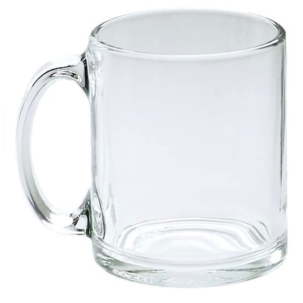 Mugs - Glass - PACK OF 6 x 11oz - CLEAR - Longforte Trading Ltd