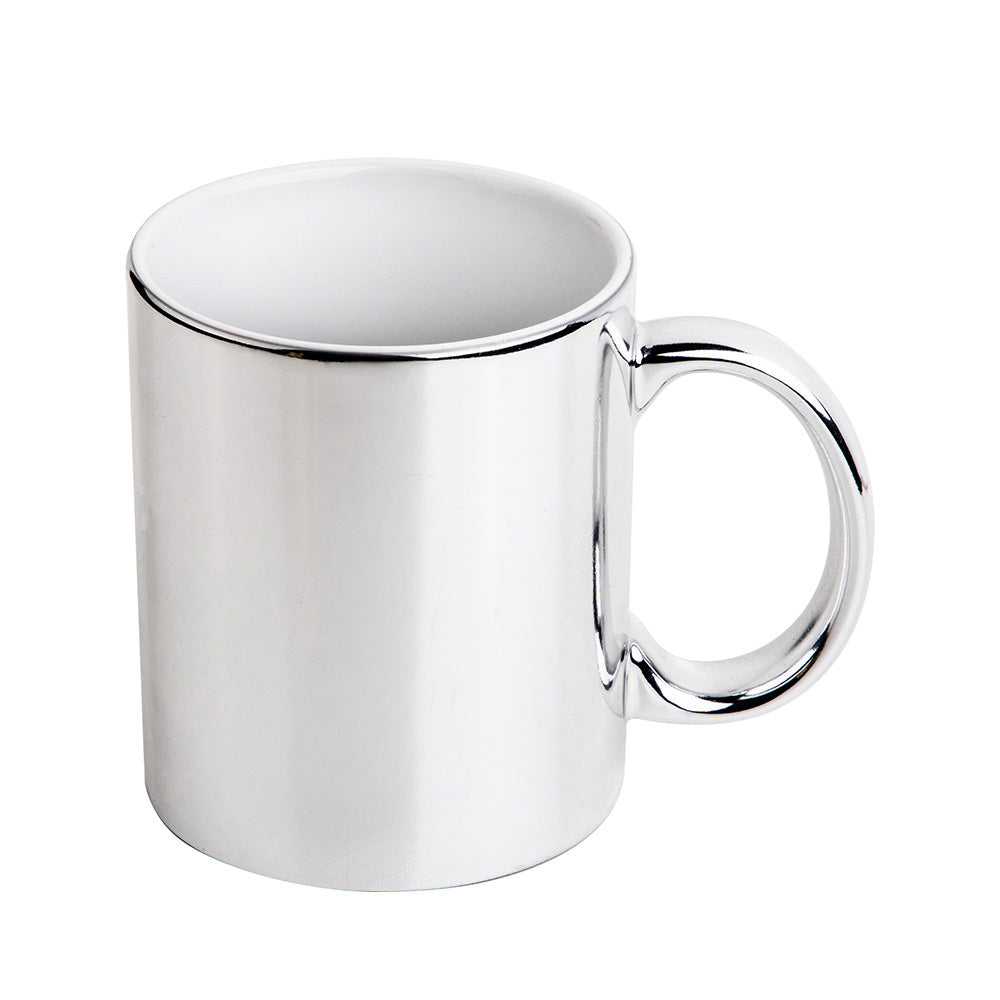 Mugs - 36 x 11oz Mirror Metallic Durham Mug - SILVER