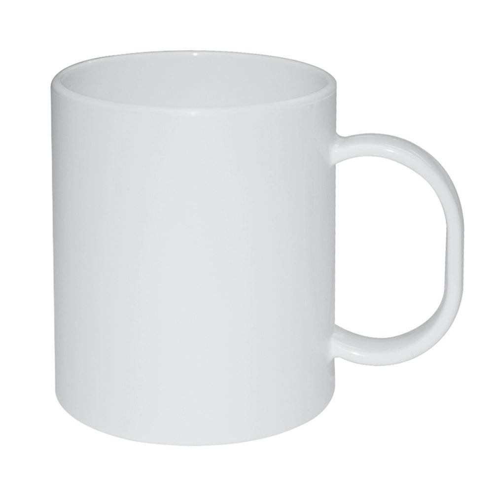 Wholesale Carton - 48 x White MATT FINISH Blank Unbreakable Polymer Sublimation Mugs