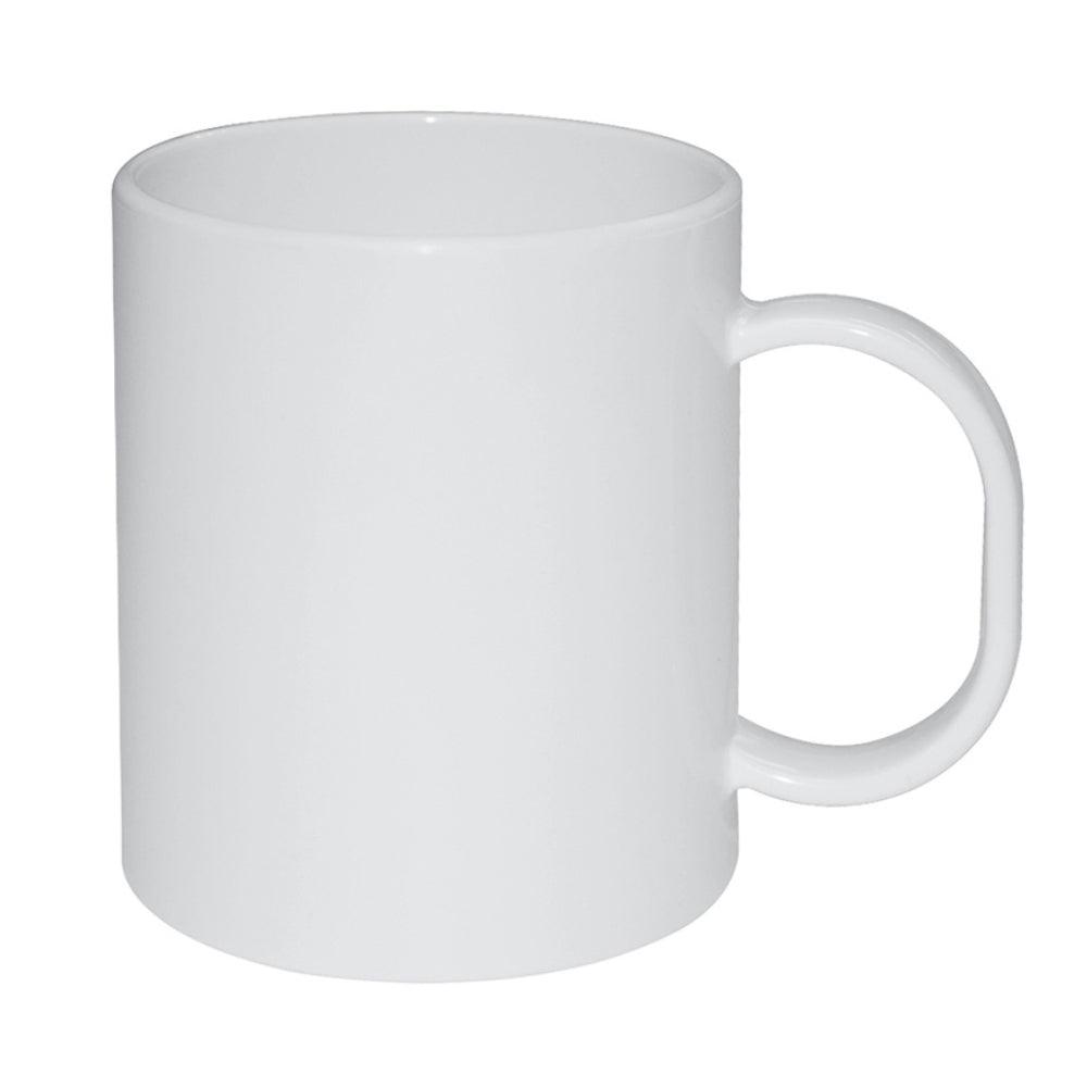 Wholesale Carton - 48 x GLOSSY FINISH Plain White Mugs - Polymer Mugs