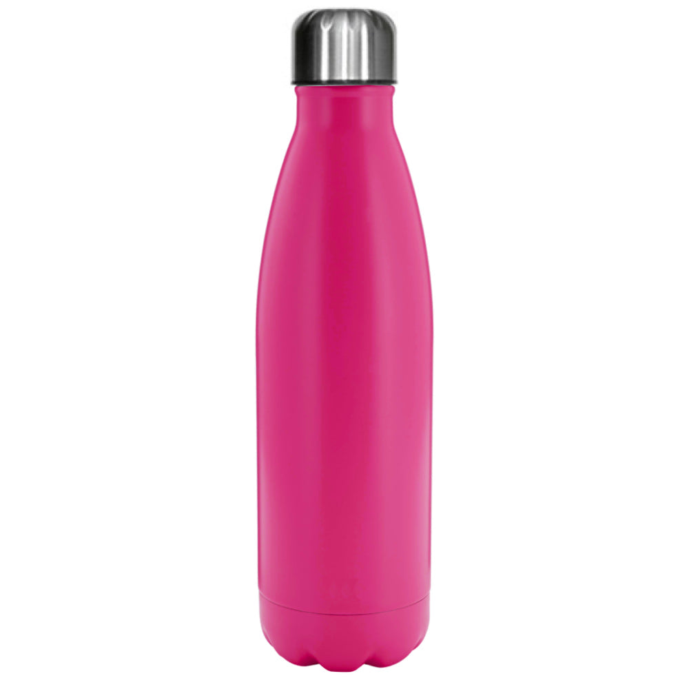 CARTON COMPLET - 50 x Bouteille d'eau Bowling à double paroi en acier inoxydable - COULEUR - 500 ml - ROSE ROUGE