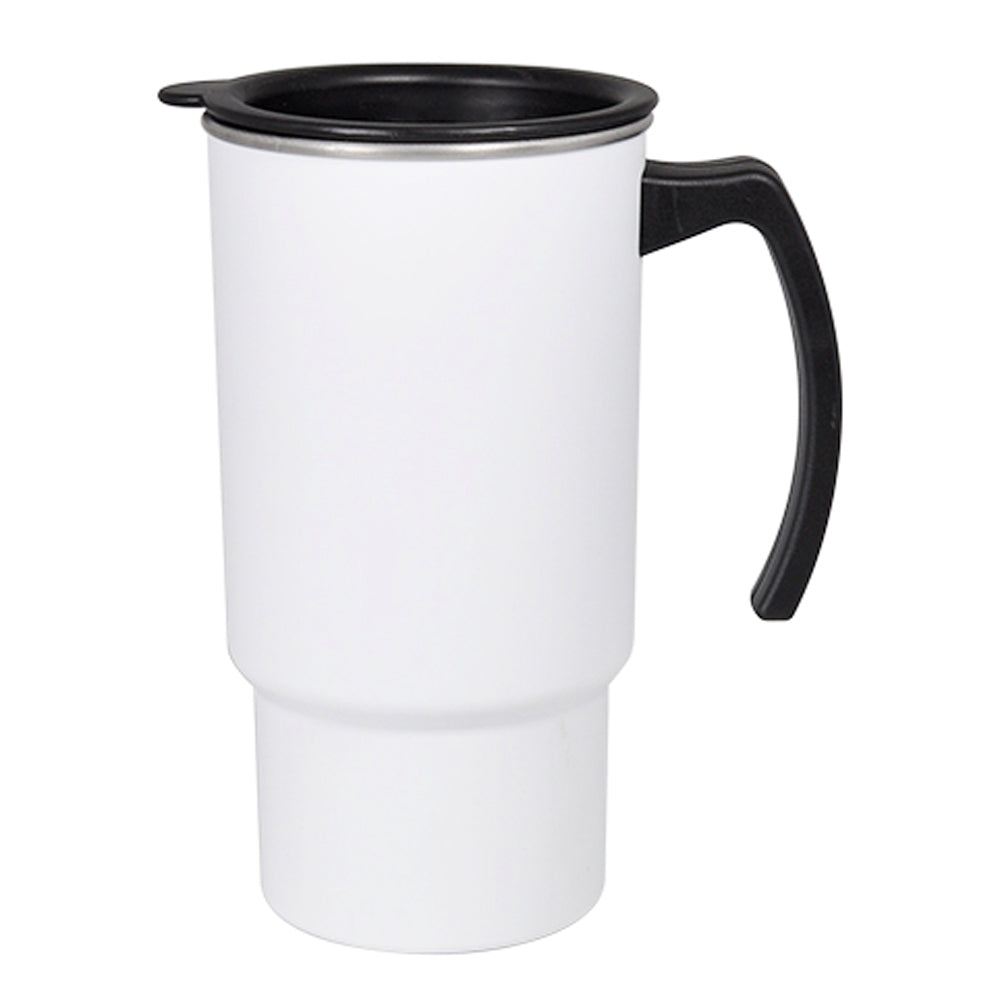 Mugs- PolySteel - MATT FINISH - 18oz Travel Mug With Open Handle