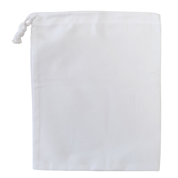 Bags - Premium Drawstring with Stopper - Canvas - White - 25cm x 30cm - Longforte Trading Ltd