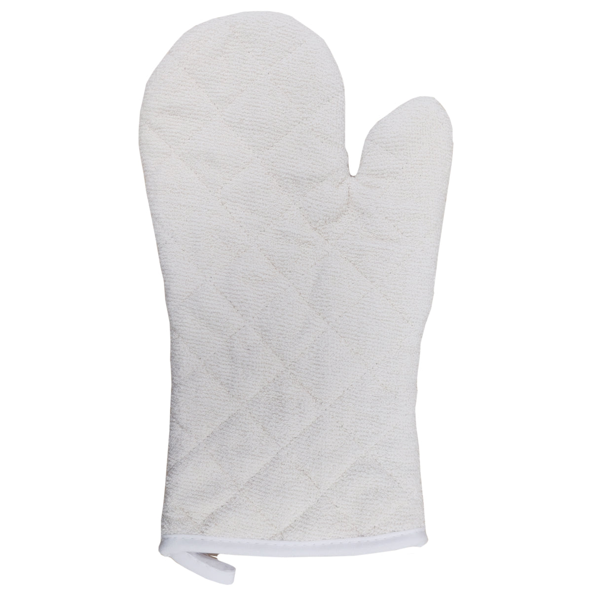 SINGLE Oven Glove - 18.5cm x 33cm - White
