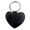 Keyring - 10 x PU Glitter Keyring - Heart - Black